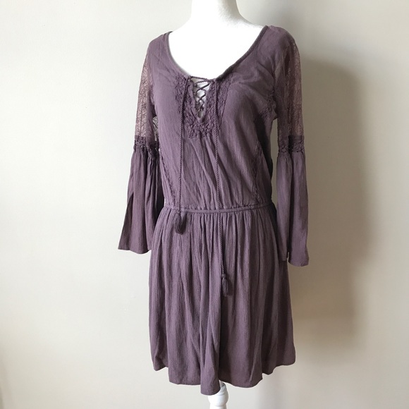 Dresses & Skirts - American Eagle Bohemian Cotton Gauze Dress Mauve